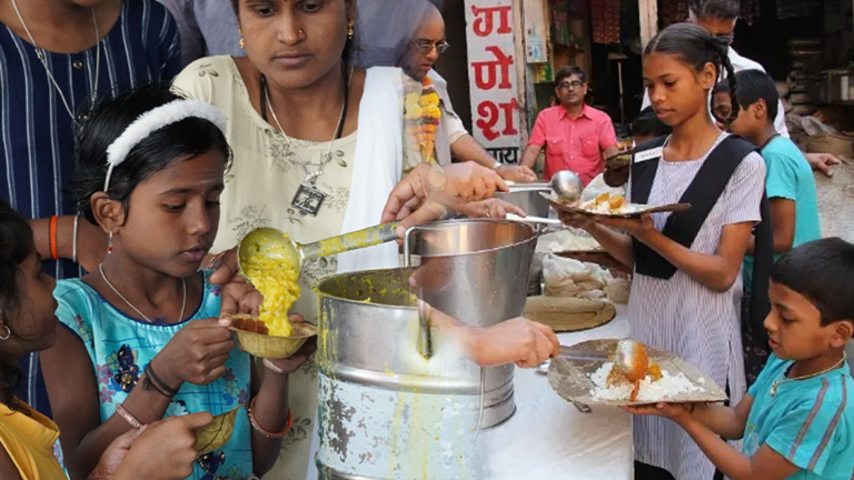 Kanyabhojan in ISKCON